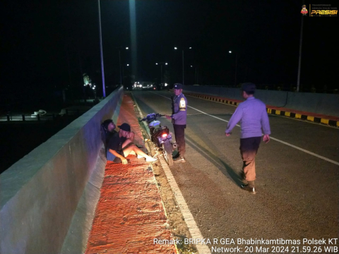 Patroli Dialogis, Sat Samapata Sambangi Anak Muda yang Nongkrong di Jembatan Hili, Cegah Aksi 3C