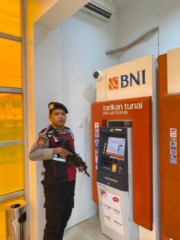 Cek Objek Vital ATM Bank, Sat Samapta Polres Kaur Gelar Patroli 