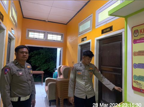 Polres Kaur Patroli di Kantor Sekertariat Bawaslu