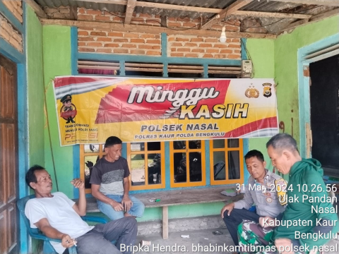Polsek Nasal Sampaikan Pesan-Pesan Kamtibmas Lewat Minggu Kasih 