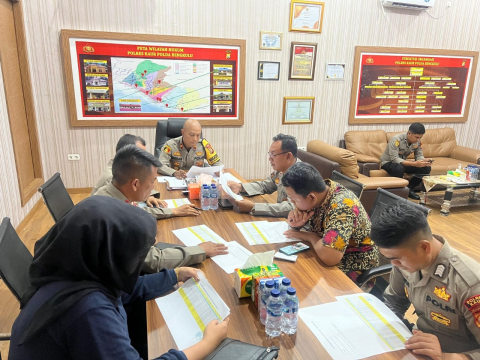 Polres Kaur Laksanaan Sidang Kelulusan Tahap Rikmin Awal Penerimaan Tamtaman Polri TA 2024 