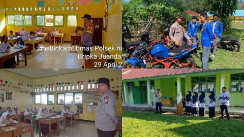 Police Goes To School, Polsek Jajaran Polres Kaur Sampaikan Imbauan Kamtibmas 