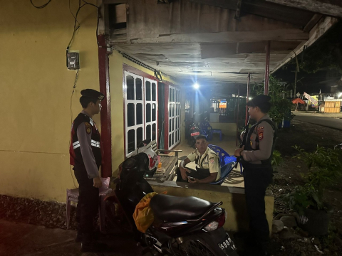 Personel Sat Samapta Polres Kaur Polda Bengkulu, Patroli Dialogis Presisi Pantau Sitkamtibmas 