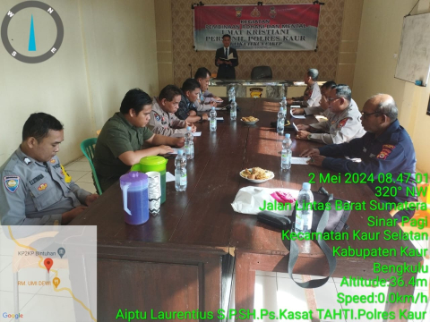 Ciptakan personel Polri yang Religius, Polres Kaur Laksankan Pembinaan Rohani dan Mental 