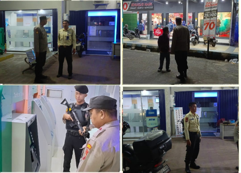 Sambangi Petugas Keamanan di Objek Vital, Personel Polsek Ratu Samban Sampaikan Imbauan Jaga Kamtibmas