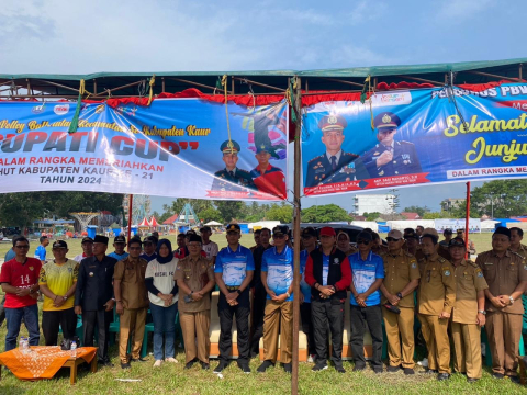 Kapolres Kaur Hadiri Pembukaan Turnament Bola Voli Bupati Cup 