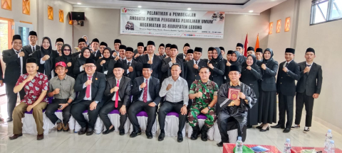 Kasat Reskrim Polres Lebong Hadiri Pelantikan dan Pengambilan Sumpah Jabatan Anggota Panwascam se-Kabupaten Lebong