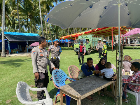 Patroli Gabungan Piket Fungsi Polres Kaur Pantai di Seputaran Wilayah Kecamatan Kaur Selatan 