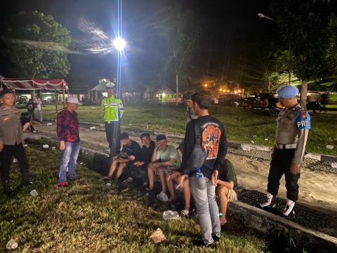 Patroli KRYD, Gabungan Piket Fungsi Polres Kaur di Seputaran Wilayah Kecamatan Kaur Selatan 