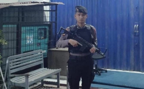 Personel Sat Samapta Polres Kaur Patroli Pengecekan Obyek Vital di Wilkum 