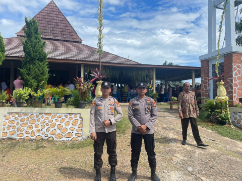 Untuk Keamanan dan Kenyamanan, Polisi Rutin Laksanakan Pam ibadah Gereja Setiap Hari Minggu