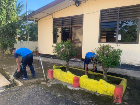 Ciptakan Suasana Kerja yang Nyaman, Waka Polsek Pimpin Kurve Bersama
