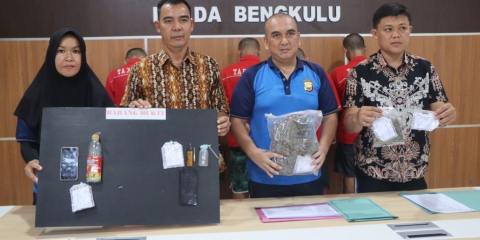 Direktorat Reserse Narkoba Polda Bengkulu Tangkap 3 Pria Penyalahguna Narkotika