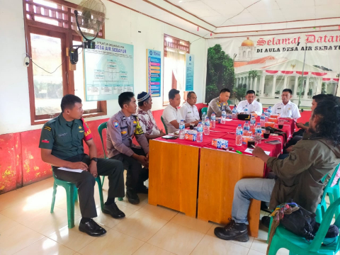 Kapolsek Ketahun Hadiri Rakor Jembatan Lembah Duri Bersama Bhabinkamtibmas