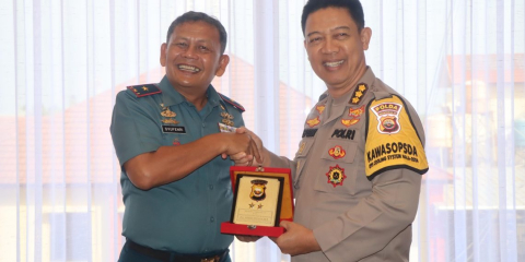 Usai Pimpin Sertijab Danlanal Bengkulu, Danlantamal II Silaturahmi ke Polda Bengkulu