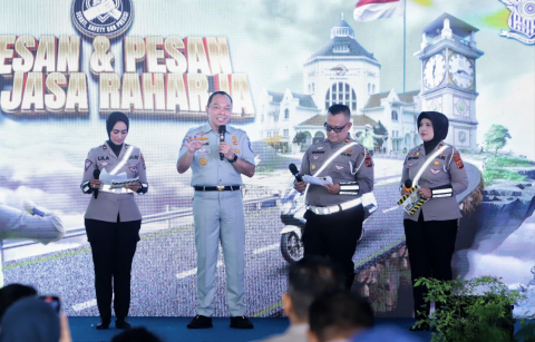 Jasa Raharja dan Korlantas Polri Gaungkan Keselamatan Berkendara di Gebyar Keselamatan 2024