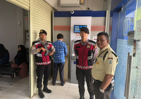 Sat Samapta Polres Kaur, Melaksanakan Patroli dengan Sasaran Objek Vital Bank di Seputaran Wilkum 