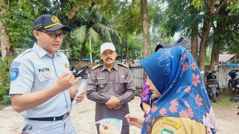 Grebek Pajak, Jasa Raharja Bengkulu Lakukan Sosialisasi Pemutihan Pajak Kendaraan 