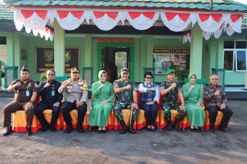 Kapolres Bengkulu Utara Hadiri Kunjungan Kerja Brigjen TNI Rachmad Zulkarnaen Danrem 041/Gamas di Mako Kodim 0423 