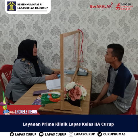 Layanan Prima, Petugas Klinik Pratama Lapas Curup Rutin Lakukan Pemeriksaan Bagi Narapidana