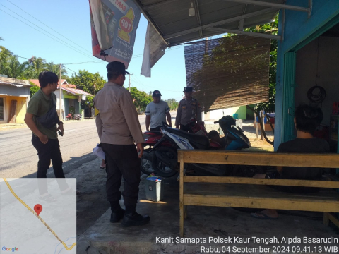 Pengawasan Kamtibmas di Wilayah Hukum, Personel Polsek Kaur Tengah Patroli Presisi di Desa Awat Mata