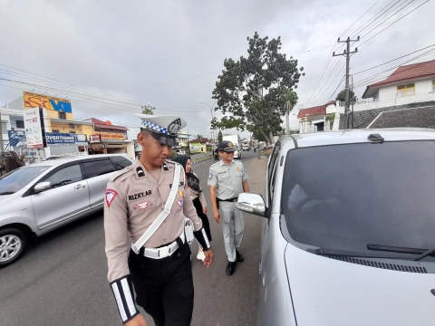 Tingkatkan Kepatuhan Pembayaran PKB Jasa Raharja Bengkulu Bersama Stakeholder Gelar Operasi Gabungan