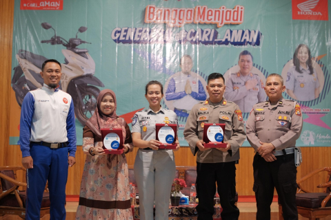 Kolaborasi Jasa Raharja Bersama Astra Honda Motor Bengkulu pada Kegiatan Sosialisasi Safety Riding