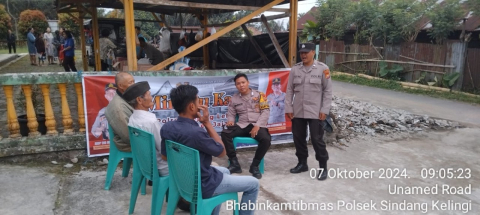 Bhabinkamtibmas Polsek Sindang Kelingi Laksanakan Minggu Kasih, Ajak Warga Jaga Kamtibmas 