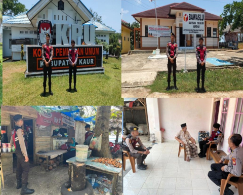 Patroli Rutin, Sat Samapta Polres Kaur Pantau Sitkamtibmas di Seputran Wilkum 