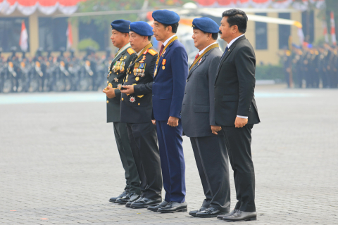 Polri Apel Gelar Pasukan Pengamanan Pelantikan Presiden RI dan Wakil Presiden RI