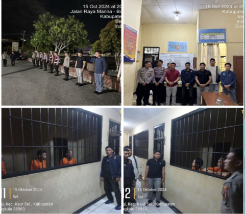 Si Propam Polres Kaur Polda Bengkulu Lakukan Pengecekan Personel dan Tahanan