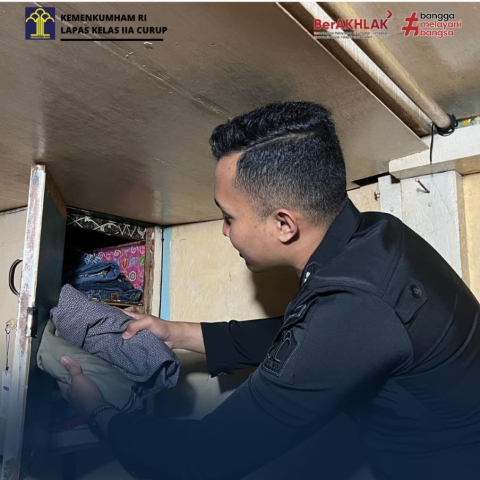 Giat Penggeledahan Blok Hunian Warga Binaan Lapas Curup, Bersih Dari Narkoba dan Handphone