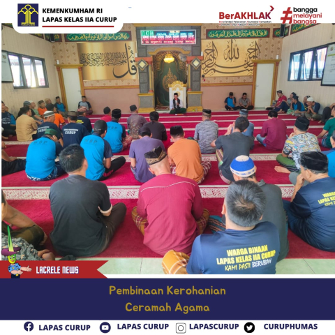 Lapas Curup Beri Asupan Narapidana Dengan Pengetahuan Agama Islam