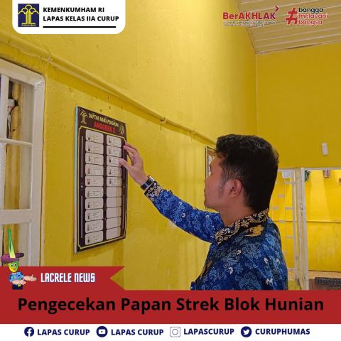 Kontrol Area Paviliun, Petugas Lapas Curup Lakukan Pengecekan Papan Sterek
