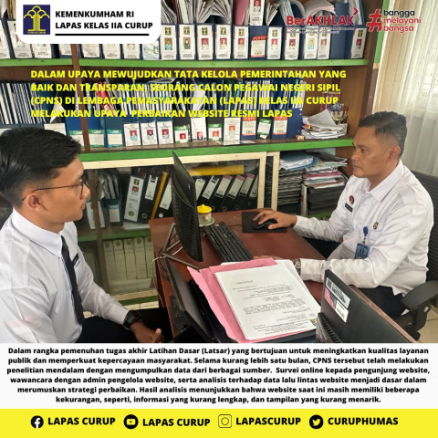 CPNS Lapas Curup Ikut Aktif Dalam Mendorong Pelayanan Bagi Masyarakat