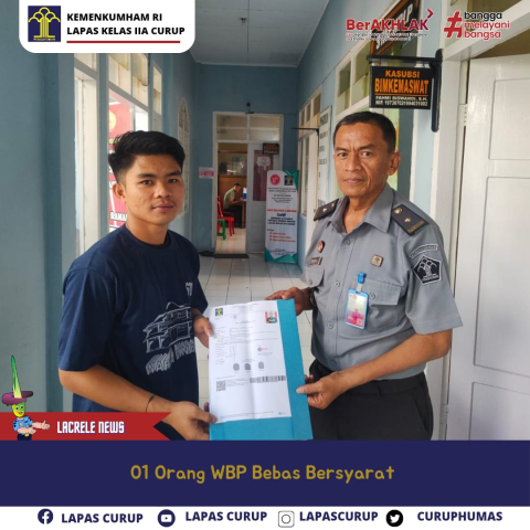 Komitmen Dalam Pemenuhan Hak Integrasi, Satu Warga Binaan Lapas Curup Bebas