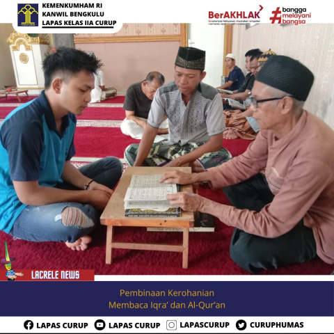 Antusias Warga Binaan Lapas Curup Belajar Mengaji Al Quran
