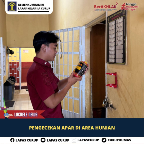 Petugas Lapas Curup Lakukan Pemeliharaan APAR