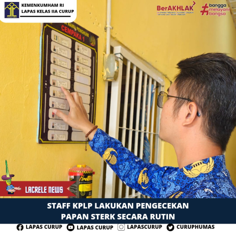 Staf Pengamanan Lapas Curup Lakukan Pengawasan dan Pemeriksaan Area Lingkungan Warga Binaan