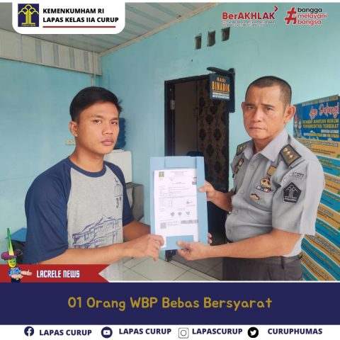 Satu Orang Warga Binaan Terima Program Cuti Bersyarat