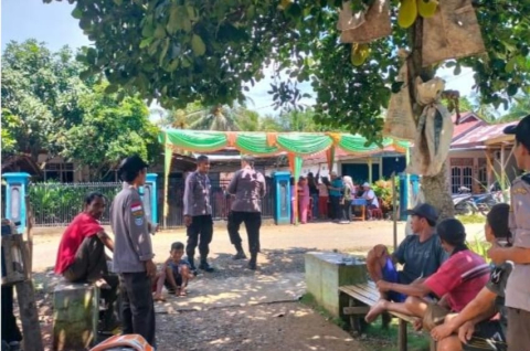 Pengamanan kampanye Cabup nomor 2 di kecamatan Seluma Timur
