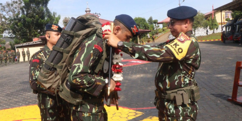 Upacara Penerimaan Satgas Operasi Amole I 2024, Kapolda Bengkulu Berikan Apresiasi Personil Brimob