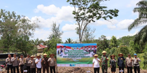 Dukung Ketahanan Pangan Nasional, Polres Seluma Tanam Bibit Umbi-Umbian