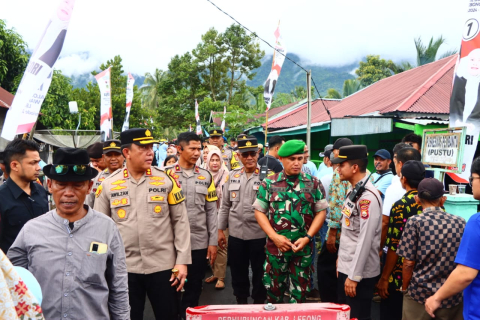 Polres Lebong Kerahkan Personel Untuk Pengamanan Kampanye Calon Bupati dan Wakil Bupati Nomor Urut 01