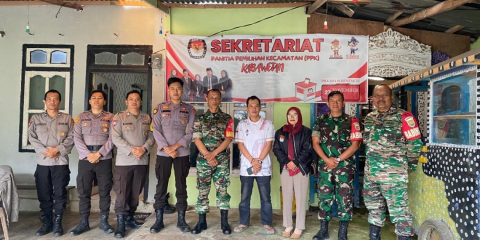 Logistik Pilkada di PPK Kabawetan Dijaga Ketat TNI-Polri Pasca Pungut Suara