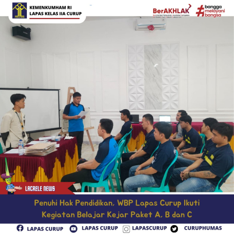 Warga Binaan Lapas Curup Antusias Ikuti Program Kejar Paket Ijazah Sekolah