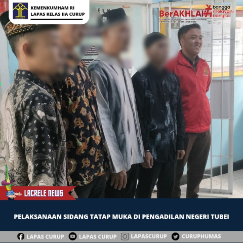  Lapas Curup Melaksanakan Pengeluaran Tahanan Untuk Menghadiri Sidang di Pengadilan Negeri Tubei 