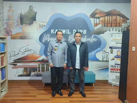 Santosa Kakanwil Kemenkumham Bengkulu Lakukan Kunjungan di Kantor DJPb Bengkulu 