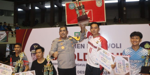Wakapolda Bengkulu Tutup Kejuaraan Daerah Bola Voli Kapolda Cup 2024, Bhayangkara Presisi Juara Putra