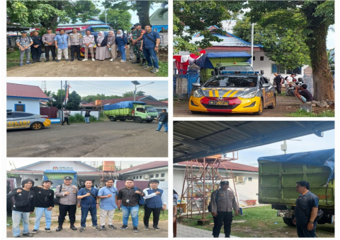 Personel Polsek Ratu Agung Amankan Rapat Pleno dan Distribusi Kotak Suara Pilkada 2024 ke KPU Kota Bengkulu